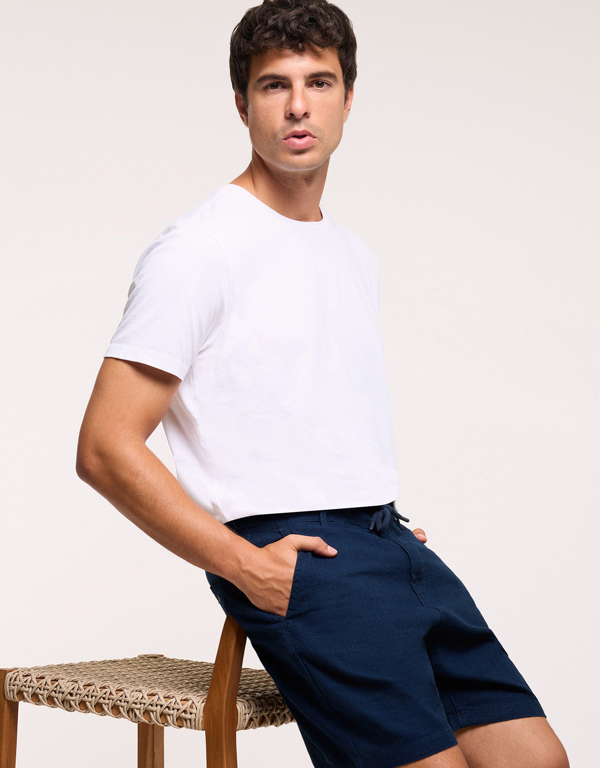 Navy Blue Bermuda Shorts - Nafio Dos