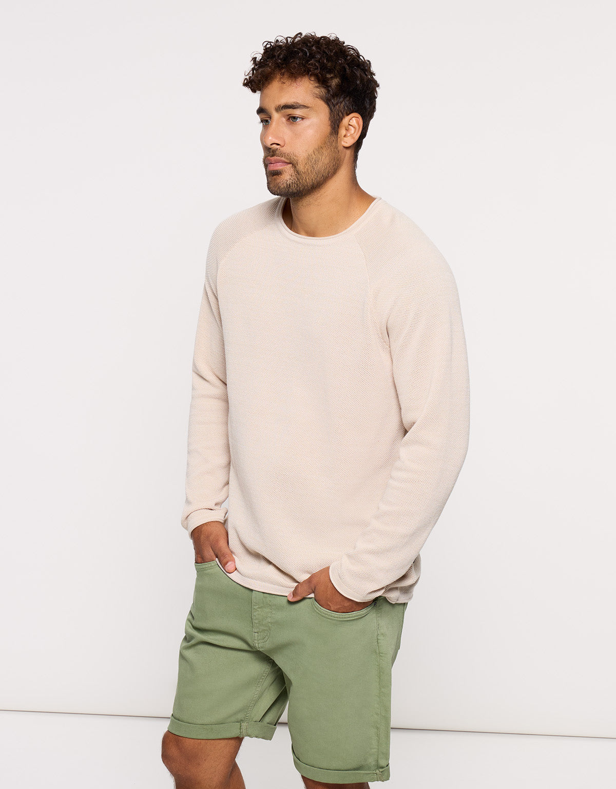 Jersey  Manga Larga Beige - Forz 3