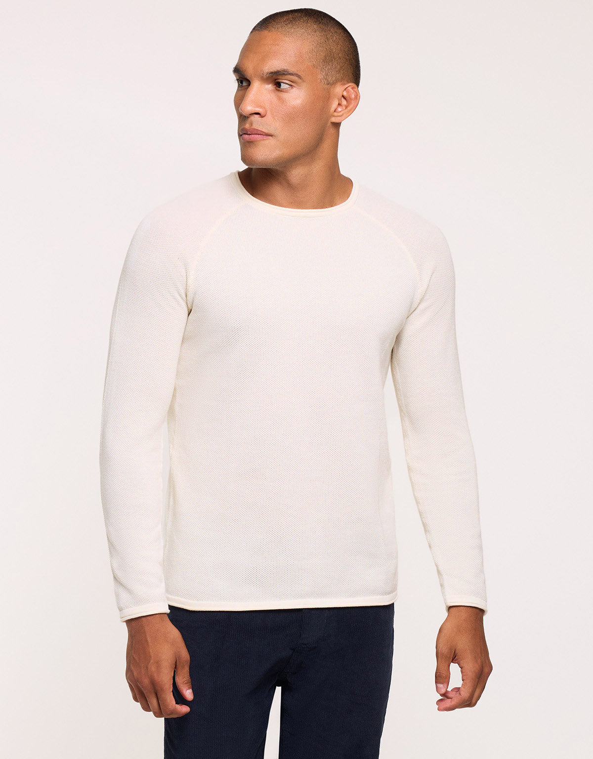 White Long-Sleeve Sweater - Forz