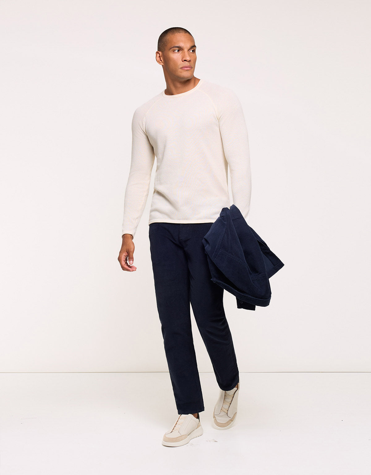White Long-Sleeve Sweater - Forz