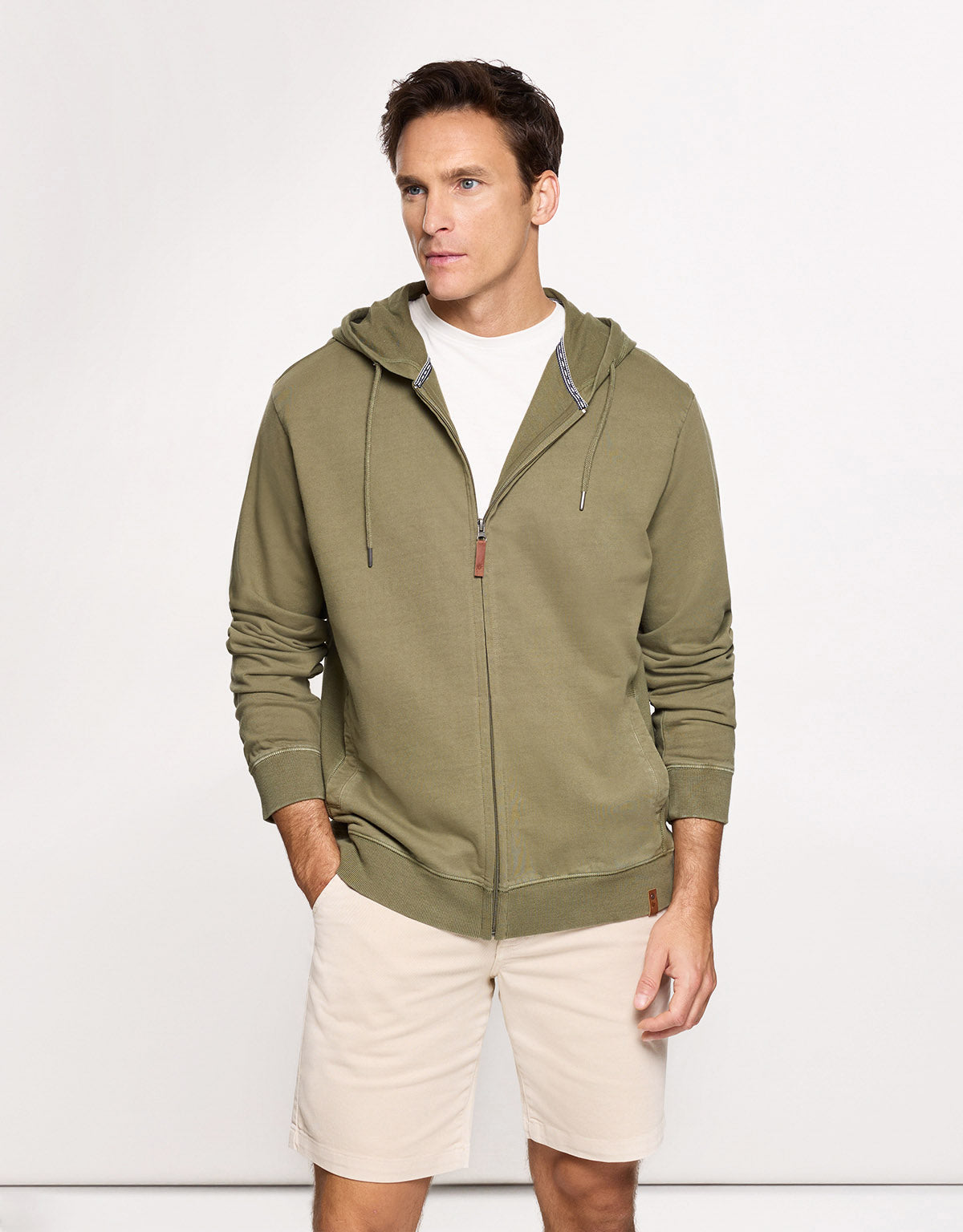 Sudadera Con Capucha Caqui - Wilbur