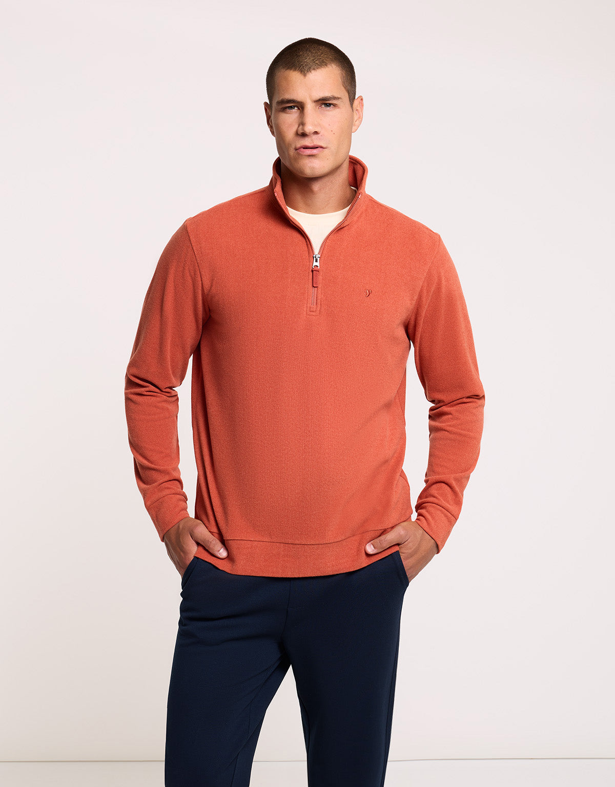 Sudadera Sin Capucha Naranja Quemado - Moses 1