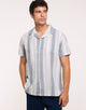 Camisa Manga Corta Rayas Azul - Ocon 2