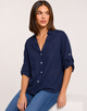 Navy Blue Long Sleeve Shirt - Astromi