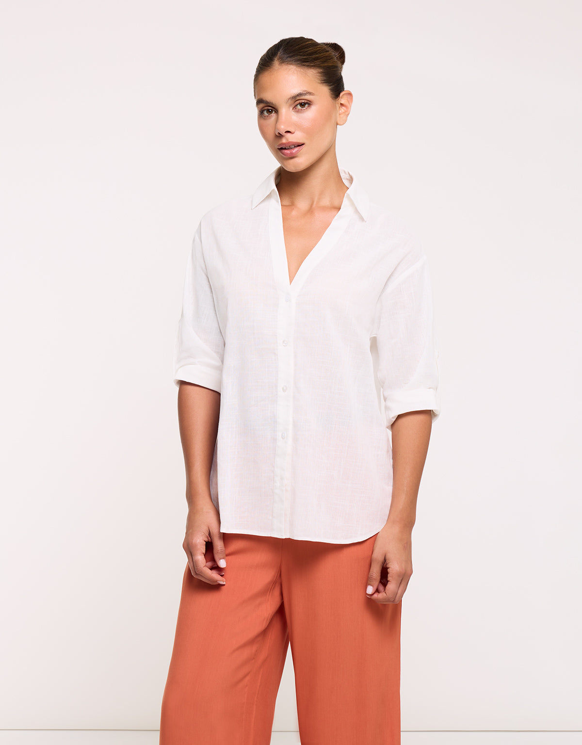 Camisa Manga Media Blanca - Astromi