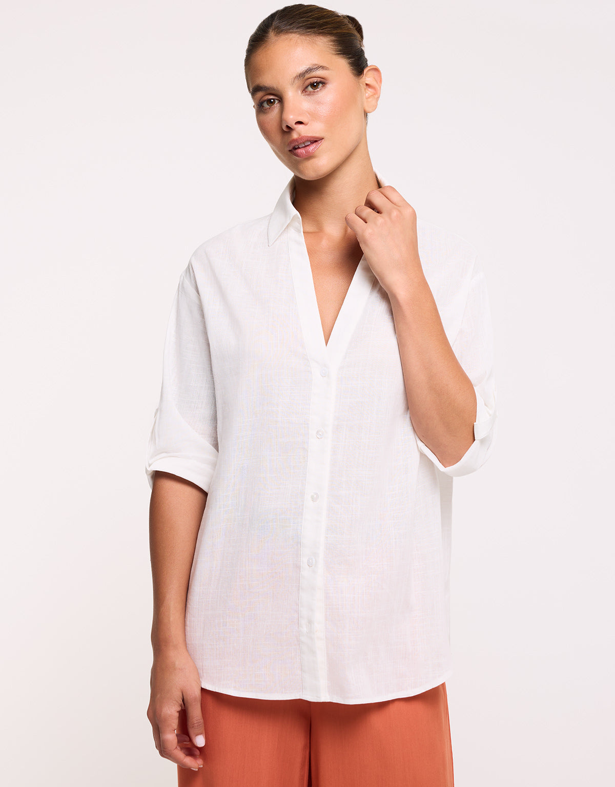 Camisa Manga Media Blanca - Astromi