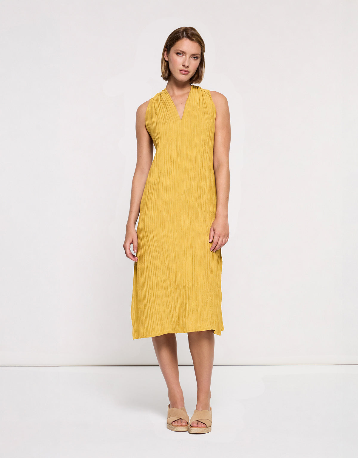 Yellow Midi Dress - Samiraves