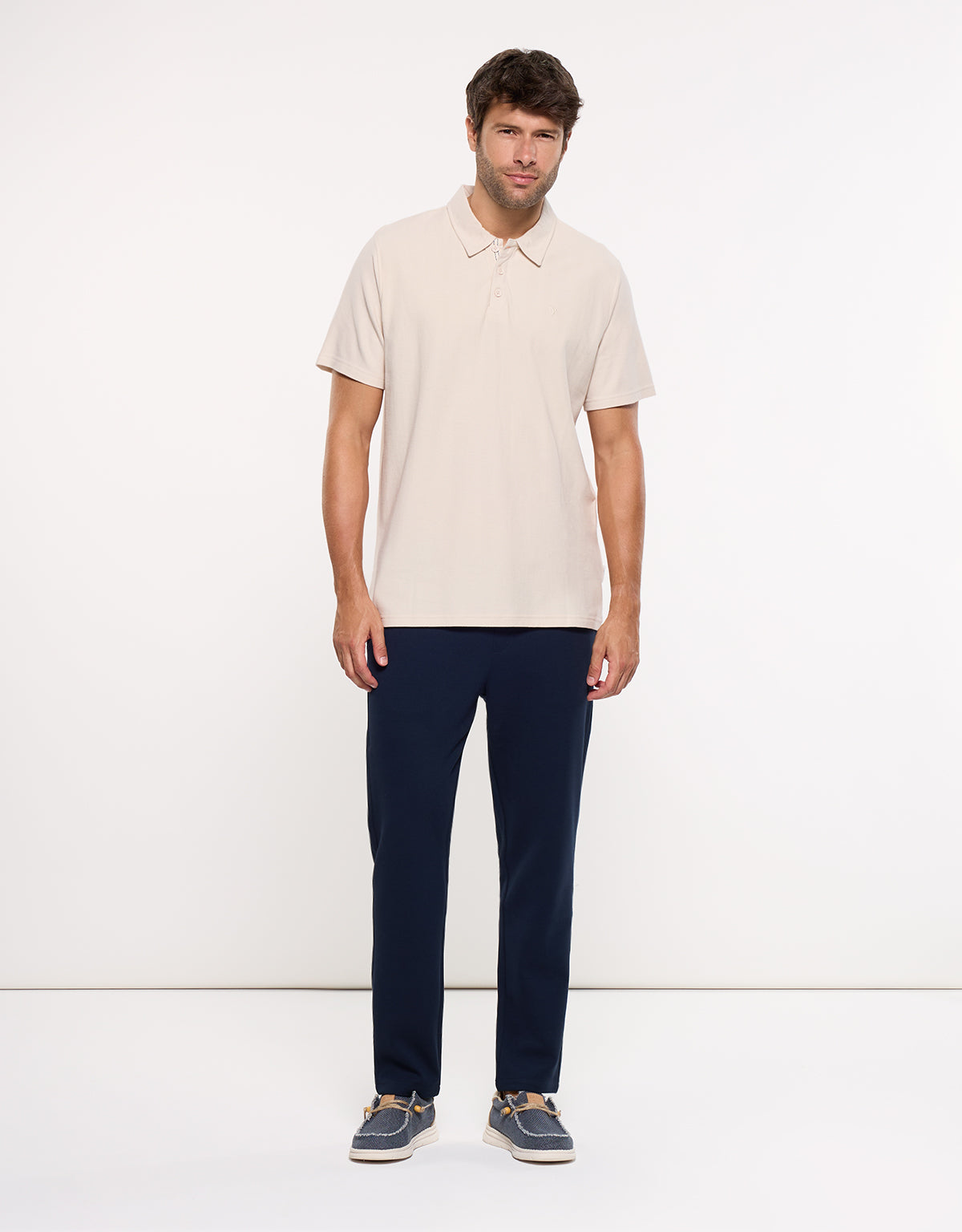 Polo Manga Corta Beige - Biebu 7