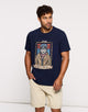 Camiseta Manga Corta Azul Marino - Loberine