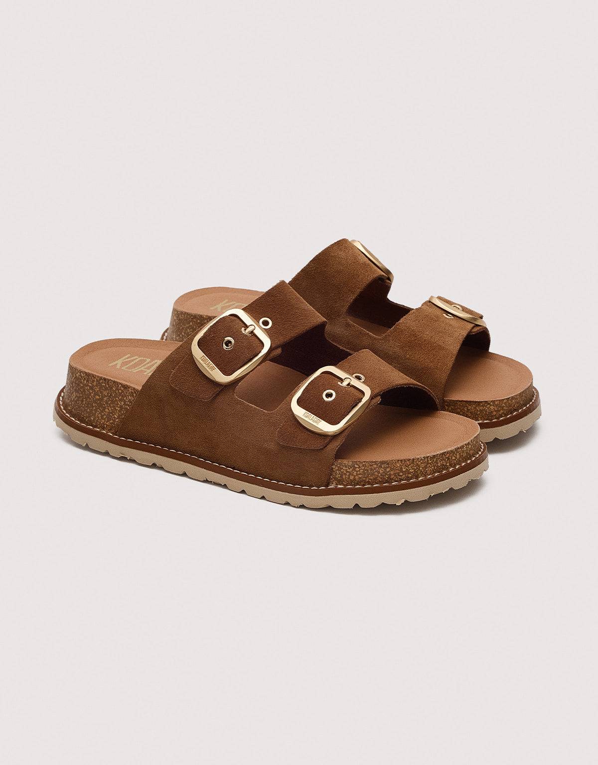 Bio Leather Chocolate Sandal with Wedge - Sintran