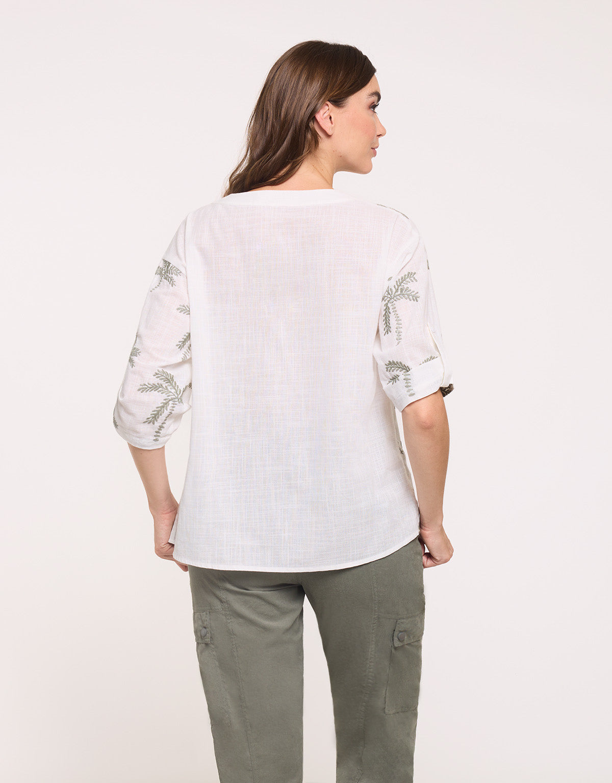 Green Embroidered Print Shirt - Australis