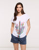 Camiseta Manga Corta Blanca - Cactica