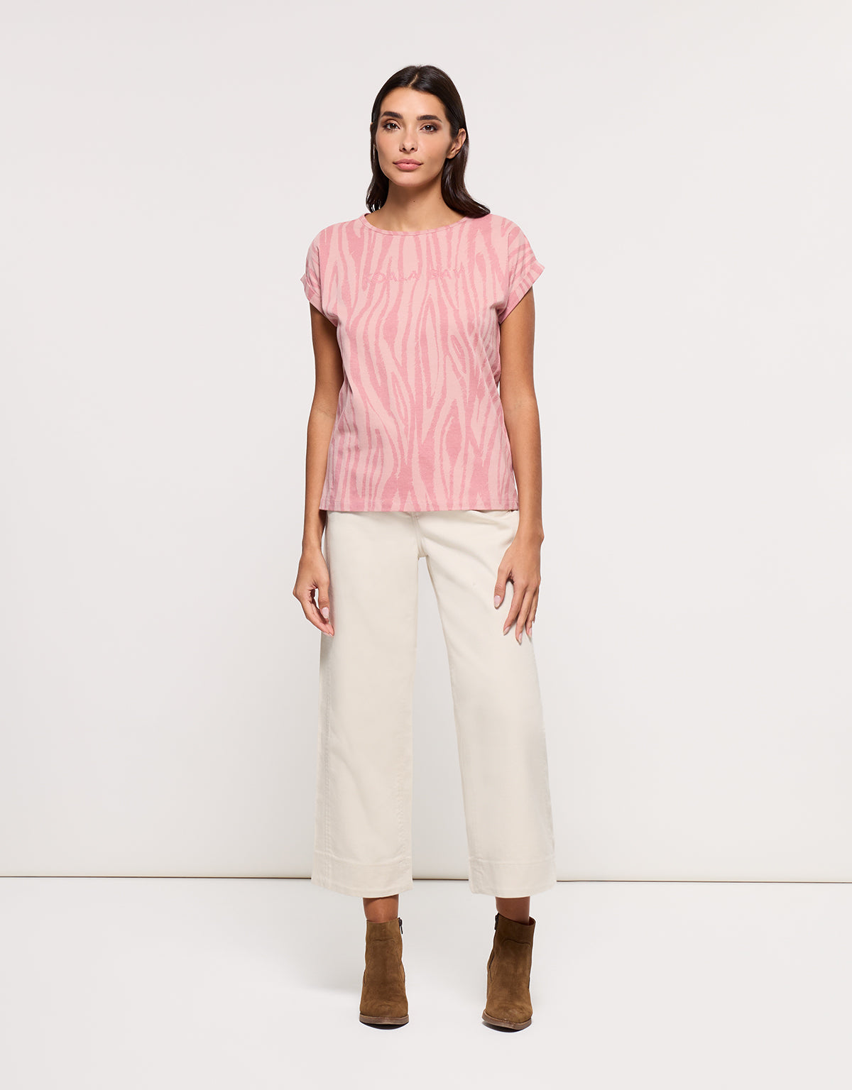 Camiseta Manga Corta Rosa - Zebrira 6