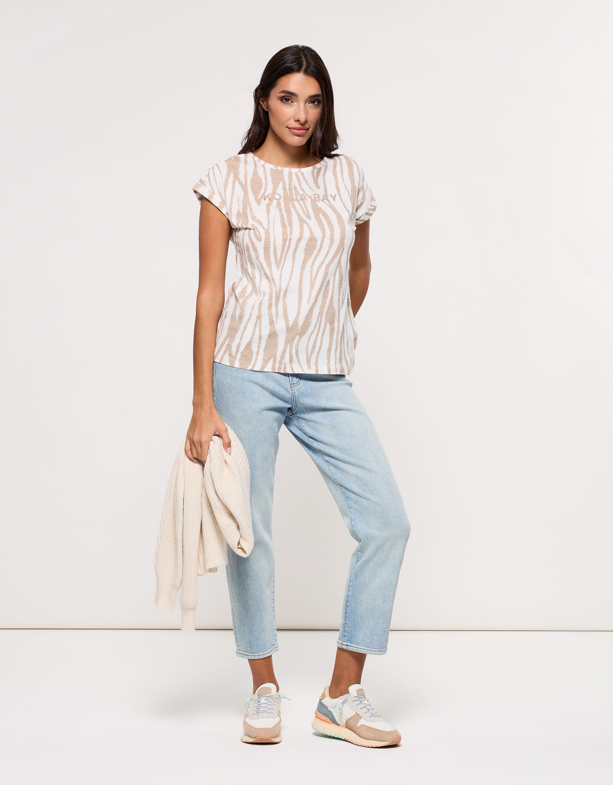 Camiseta Manga Corta Beige - Zebrira 9