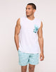 White Sleeveless T-Shirt - Satyr