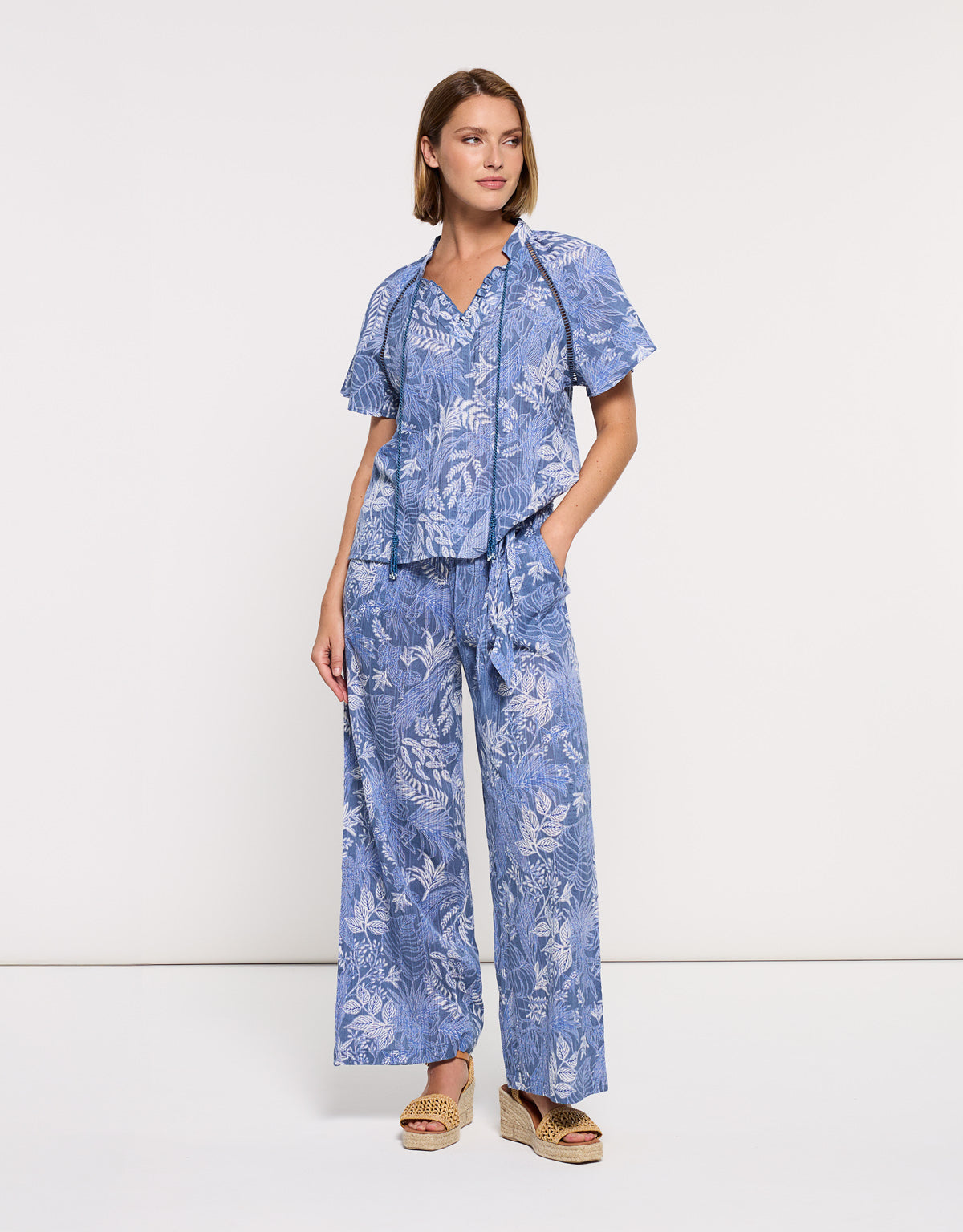 Camisa Manga Corta Azul - Velora 7