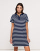 Navy Blue Short Polo Dress - Marinu