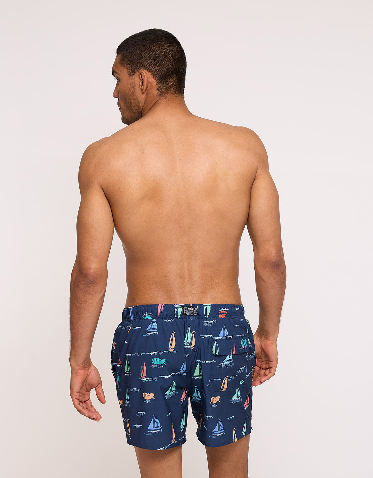 Navy Blue Printed Swimsuit - Laumi