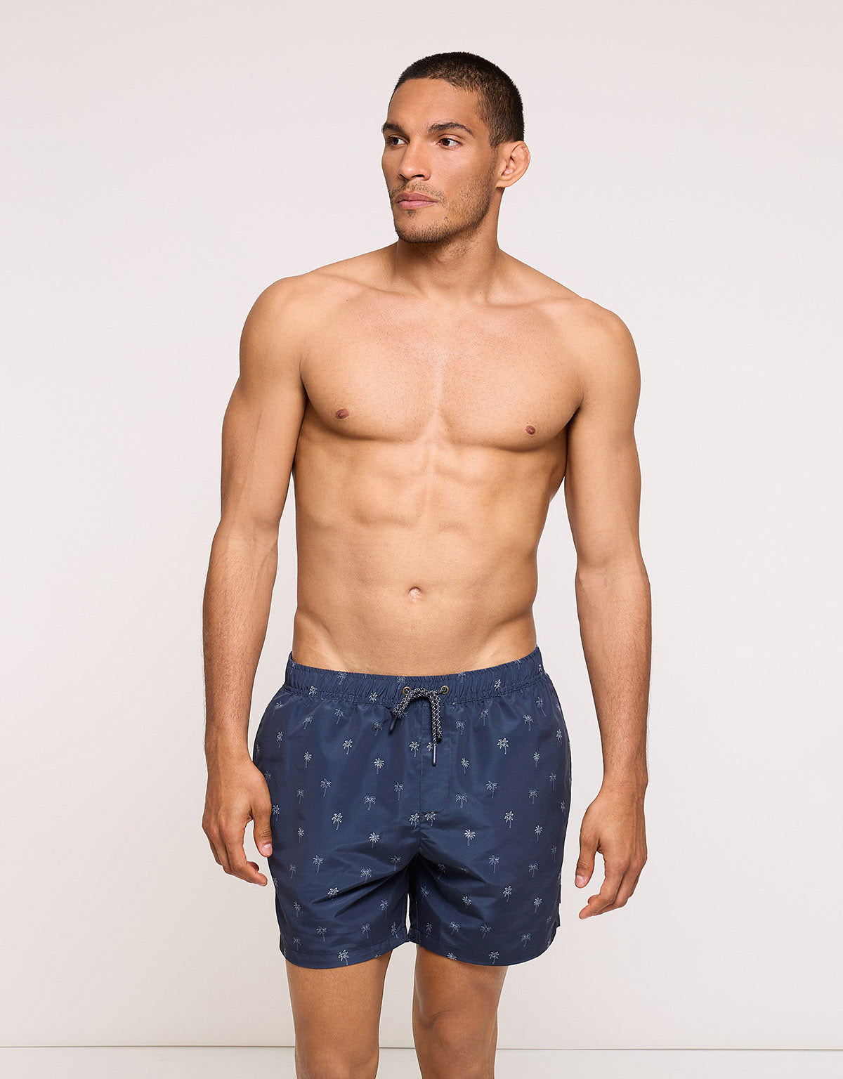 Navy Blue Printed Swimsuit - Palmarius