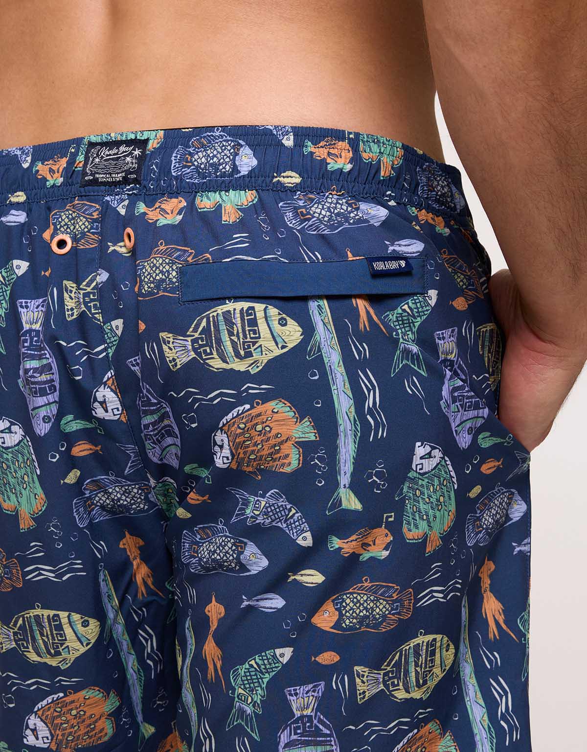 Bañador Peces Azul Marino - Dolfono 4