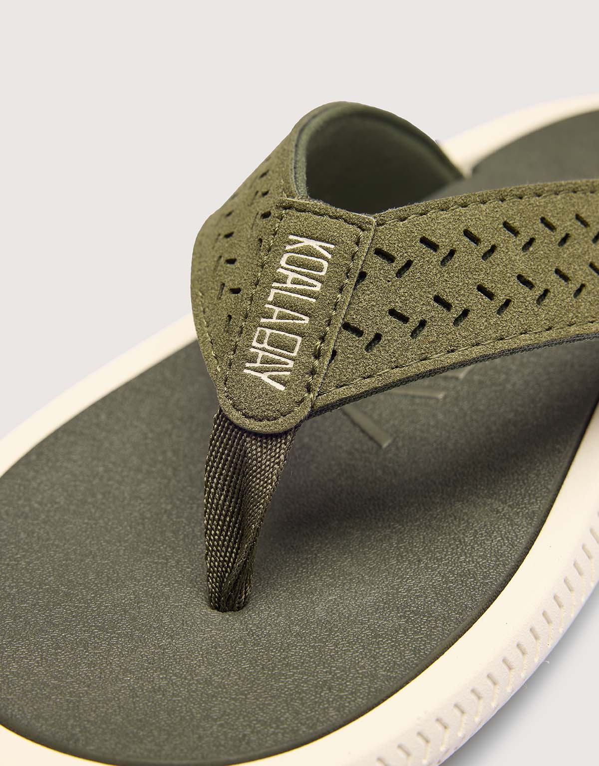 Khaki Toe Flip Flops - Kai