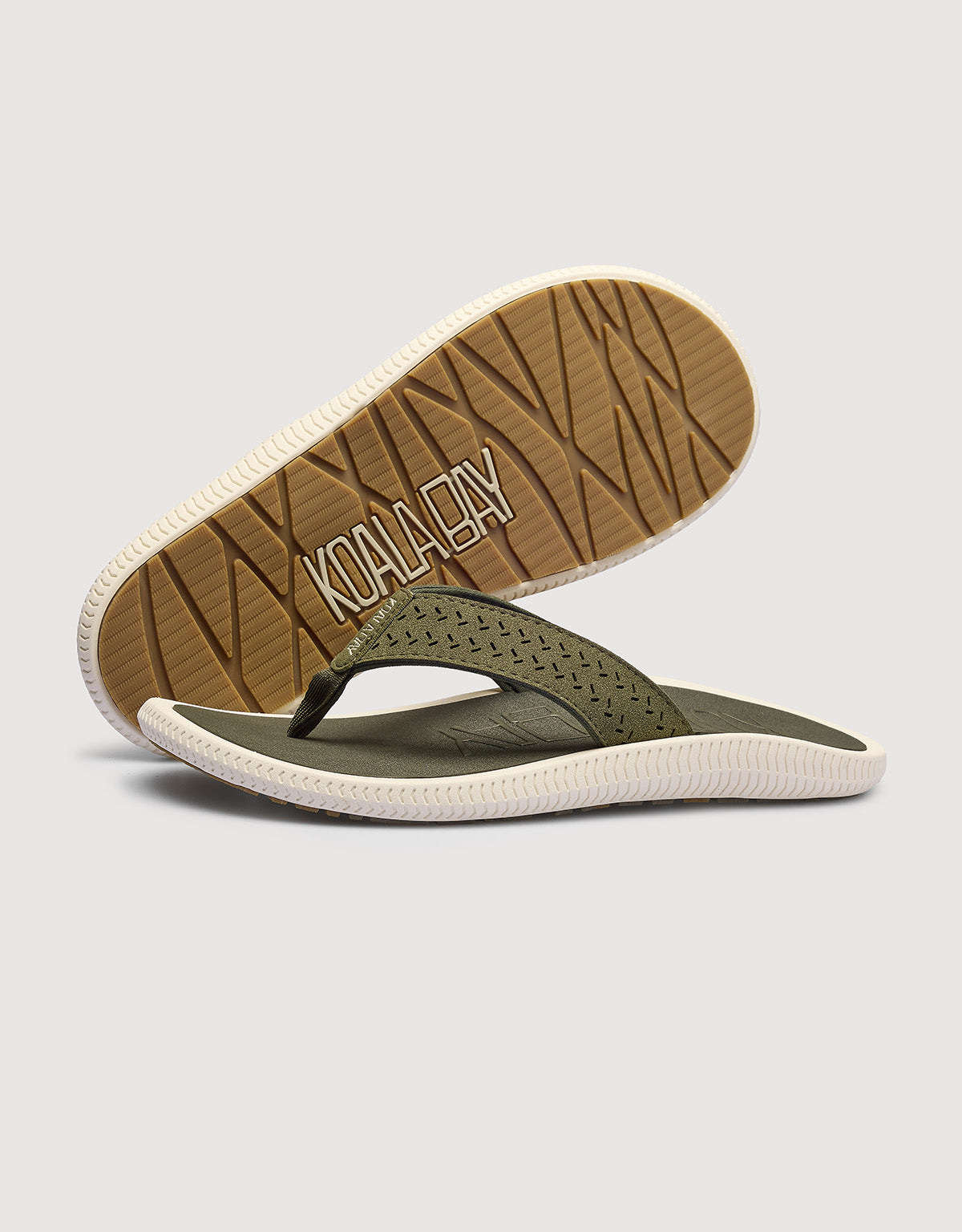 Khaki Toe Flip Flops - Kai