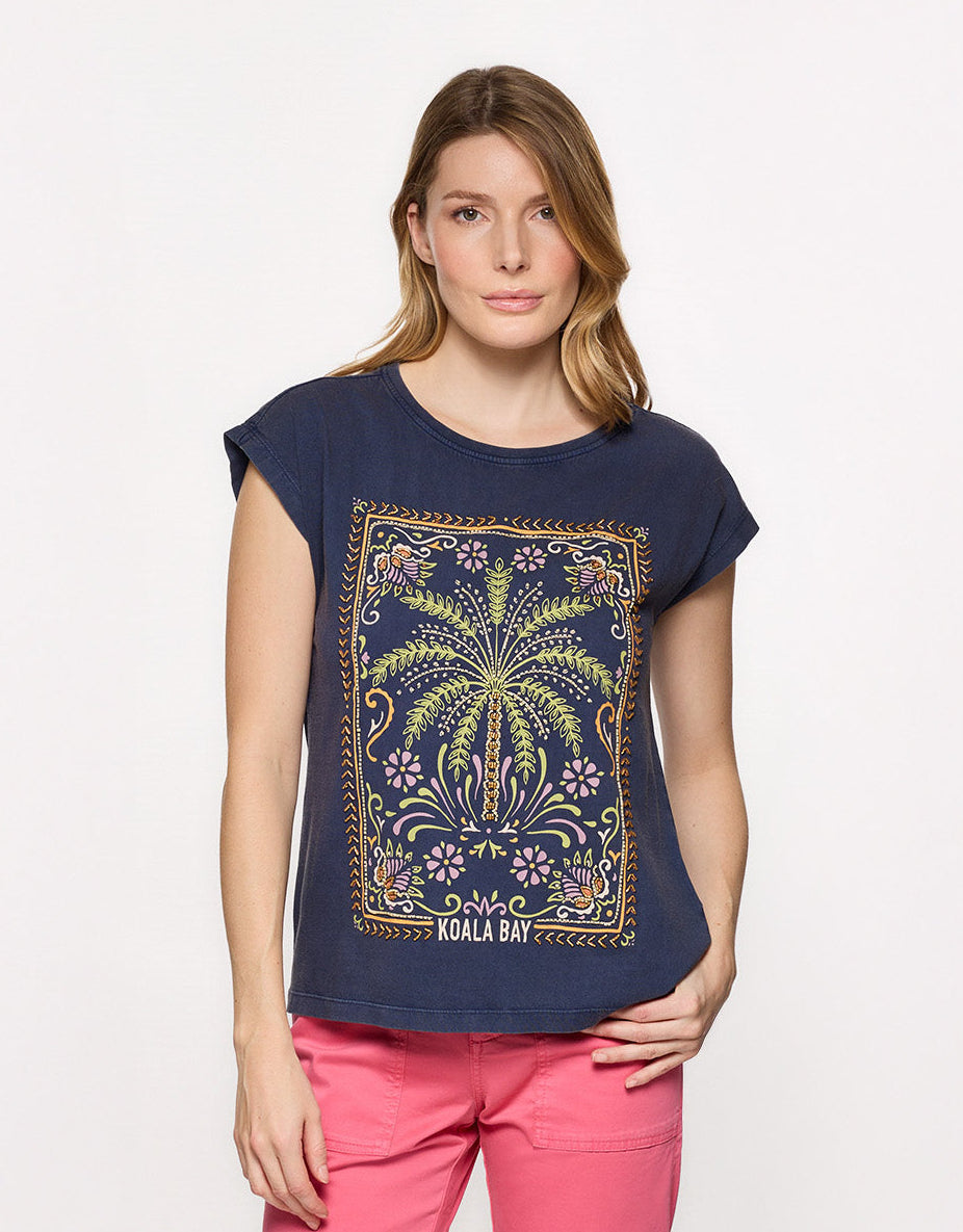 Camiseta Manga Corta Azul Marino - Joei