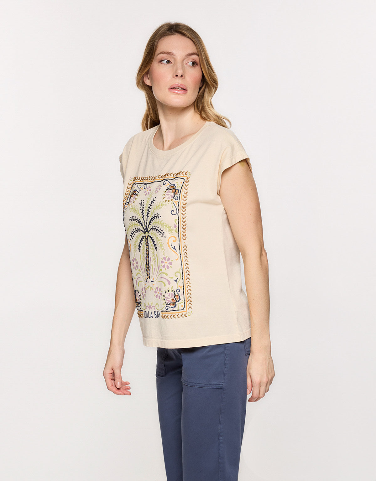 Camiseta Manga Corta Beige - Joei 3