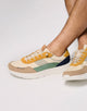 Beige and Yellow Sneakers - Azteca