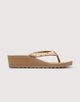 Brown Wedge Flip Flop - Nereze