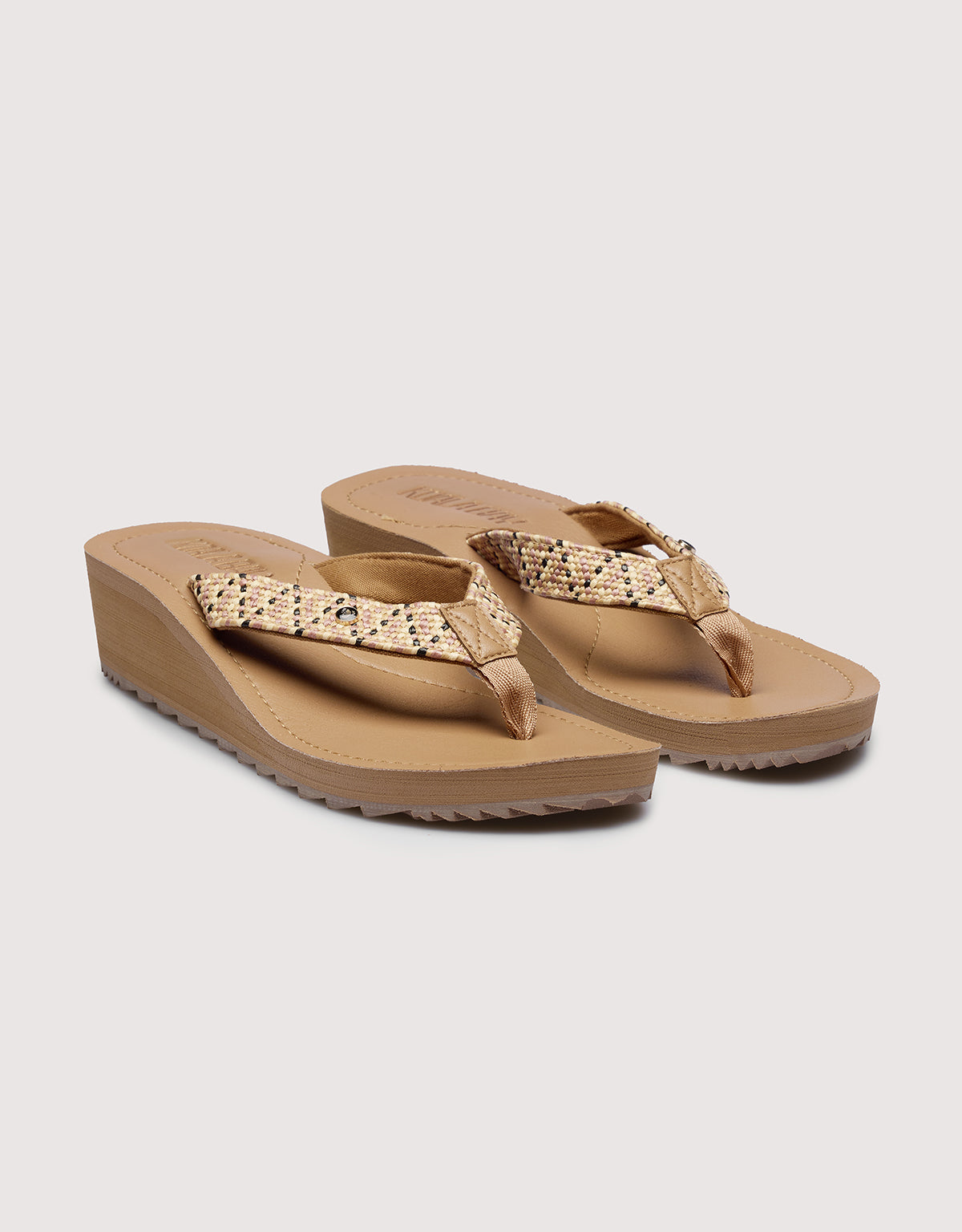 Brown Wedge Flip Flop - Nereze