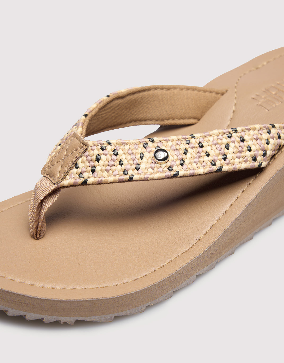 Brown Wedge Flip Flop - Nereze