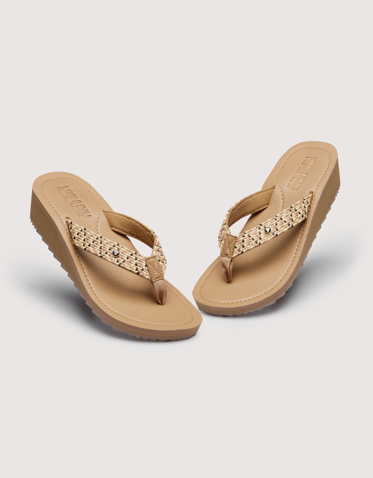 Brown Wedge Flip Flop - Nereze