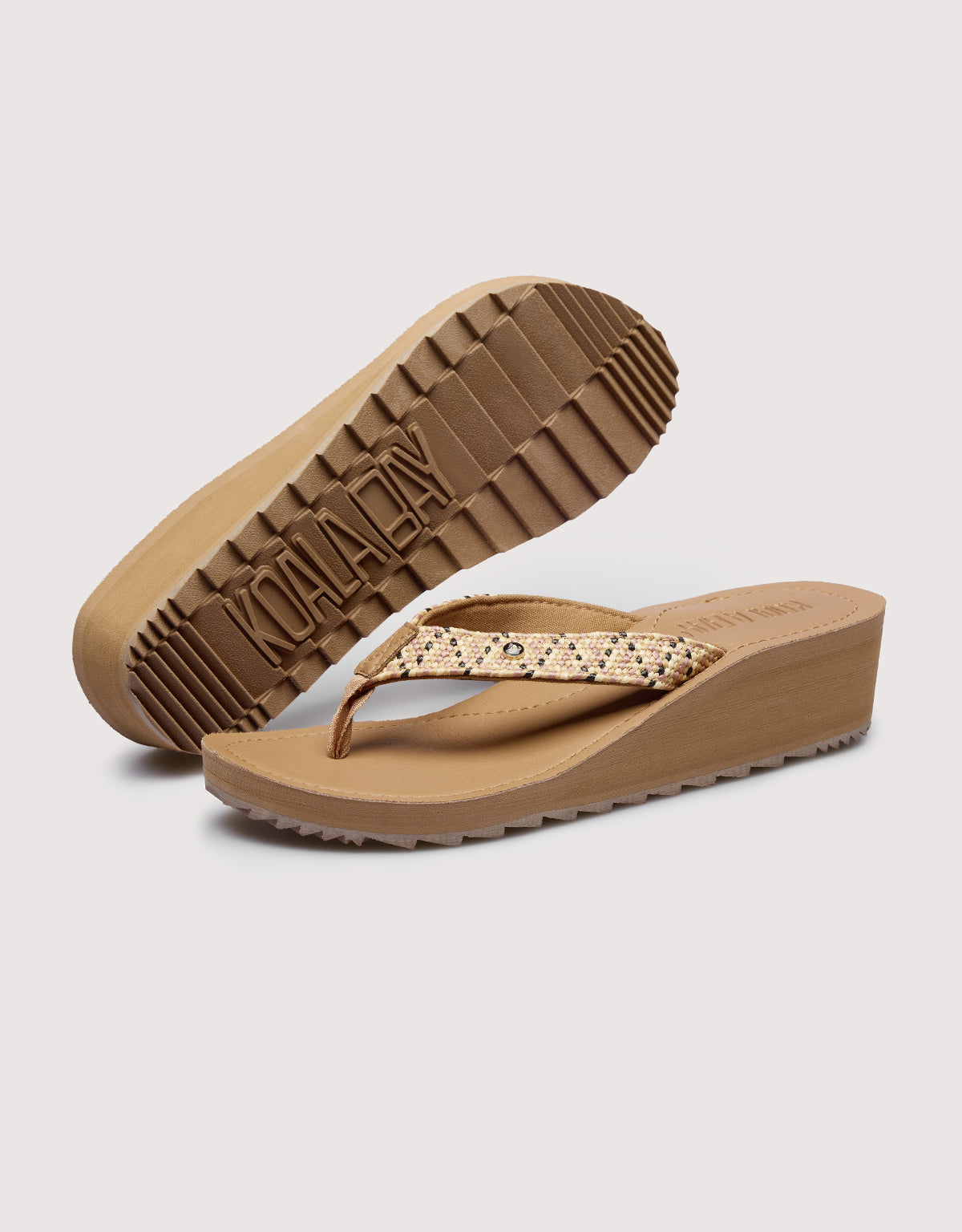 Brown Wedge Flip Flop - Nereze