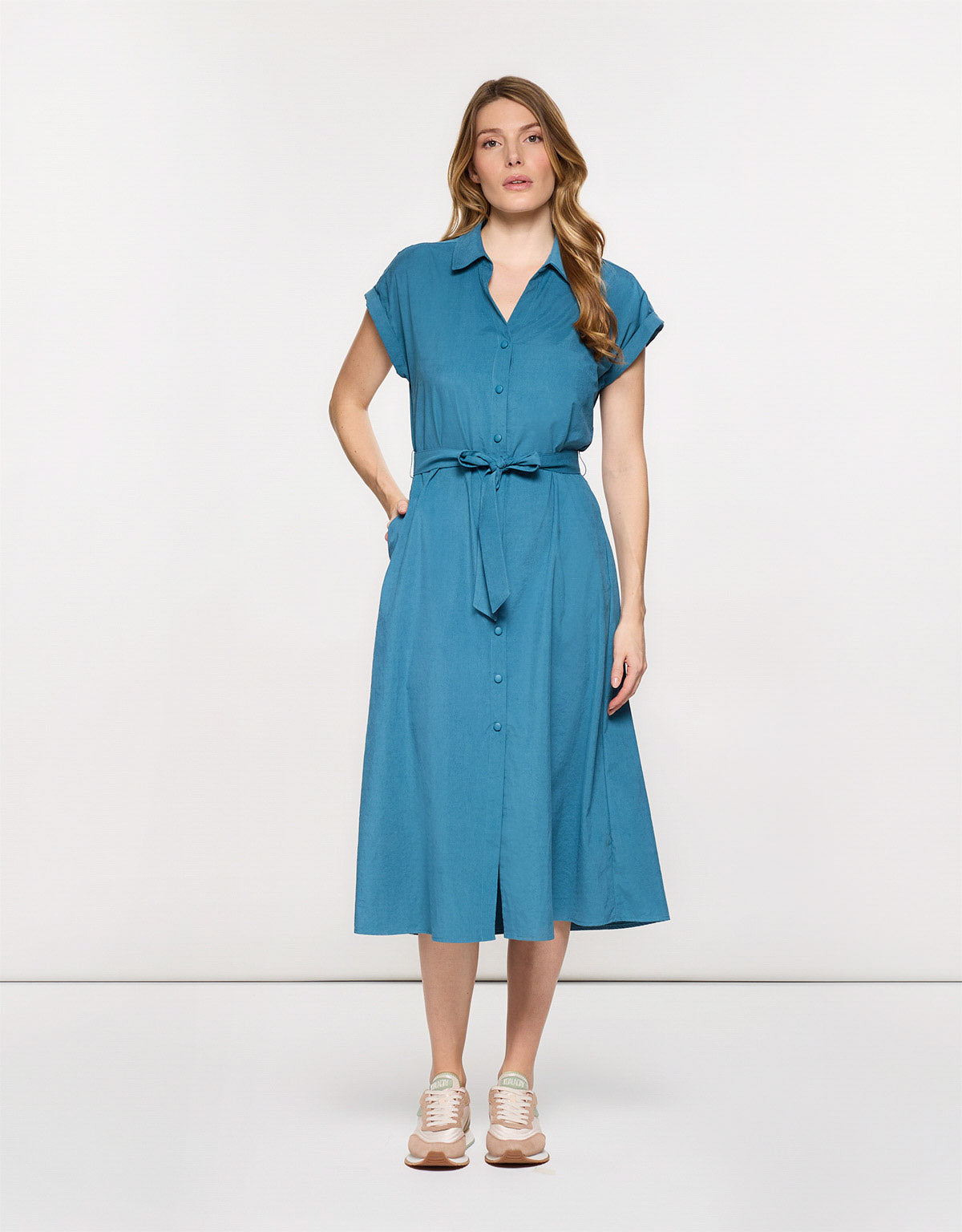 Vestido Midi Turquesa Oscuro - Veronique II