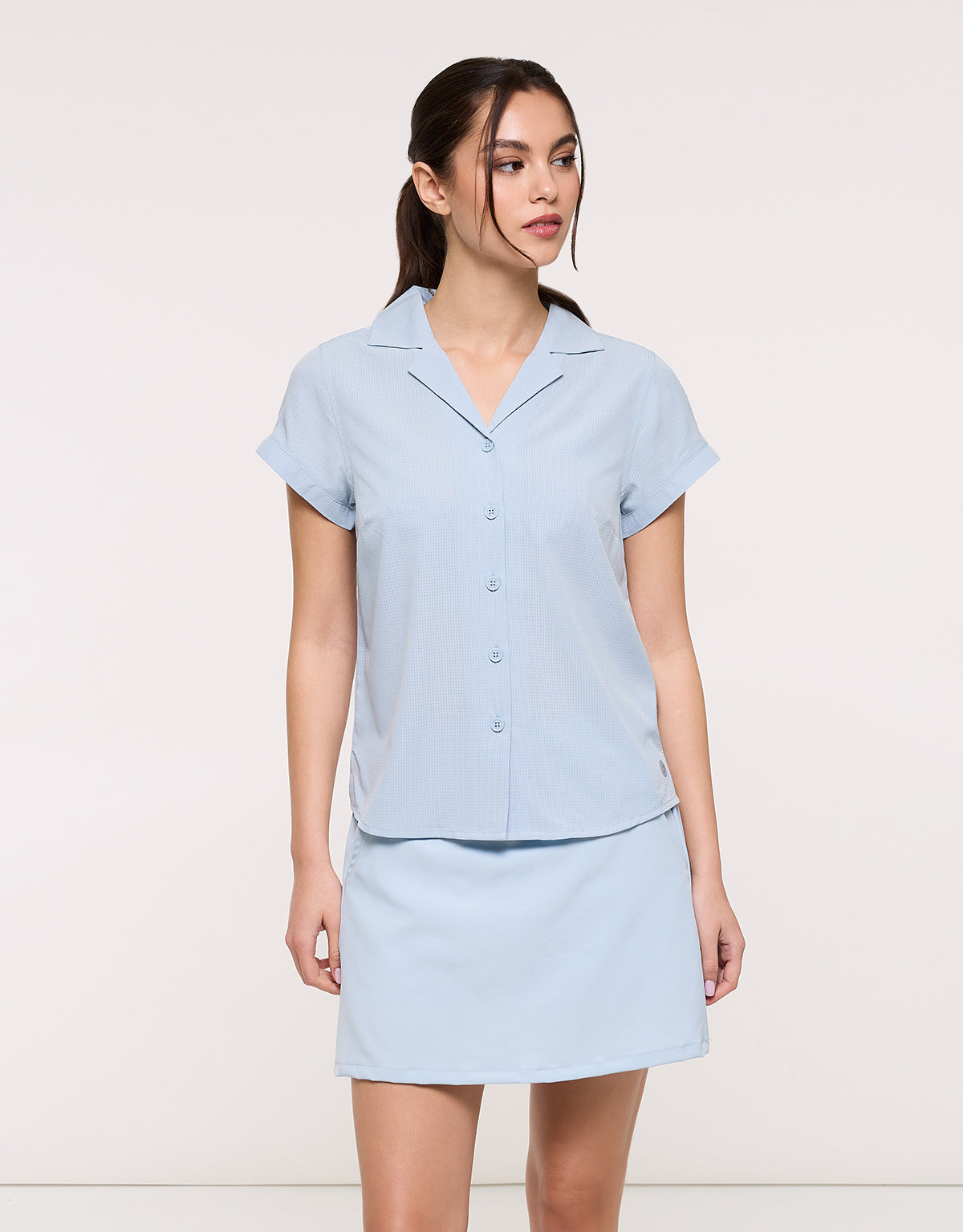 Camisa Manga Corta Azul Celeste - Nerini 1