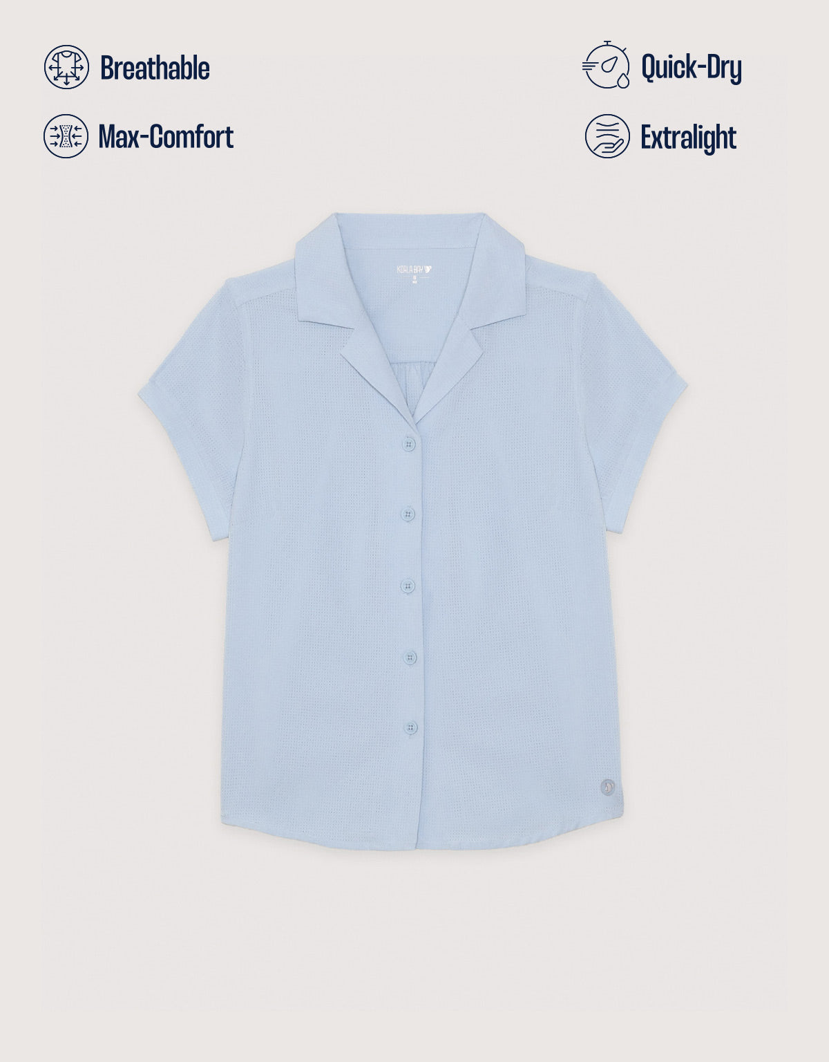 Camisa Manga Corta Azul Celeste - Nerini 6