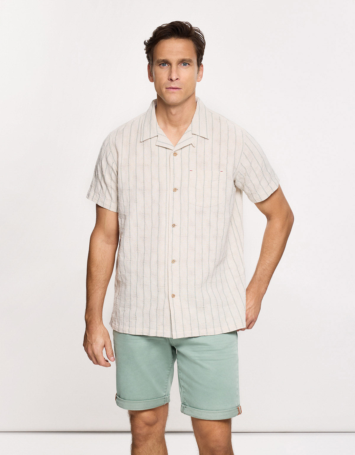 Camisa a Rayas Blanca - Dobine