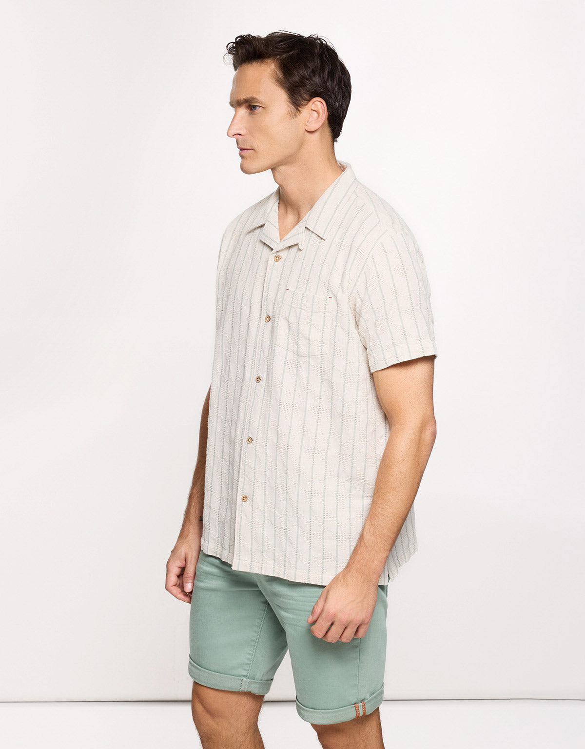 Camisa a Rayas Blanca - Dobine 3
