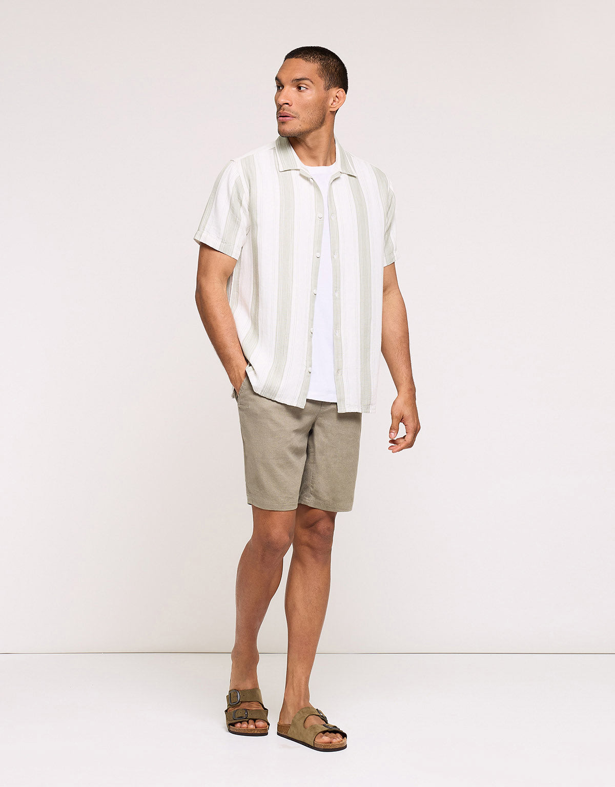Khaki Short Sleeve Shirt - Isino