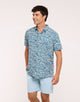 Blue Tropical Print Shirt - Pastelpalm