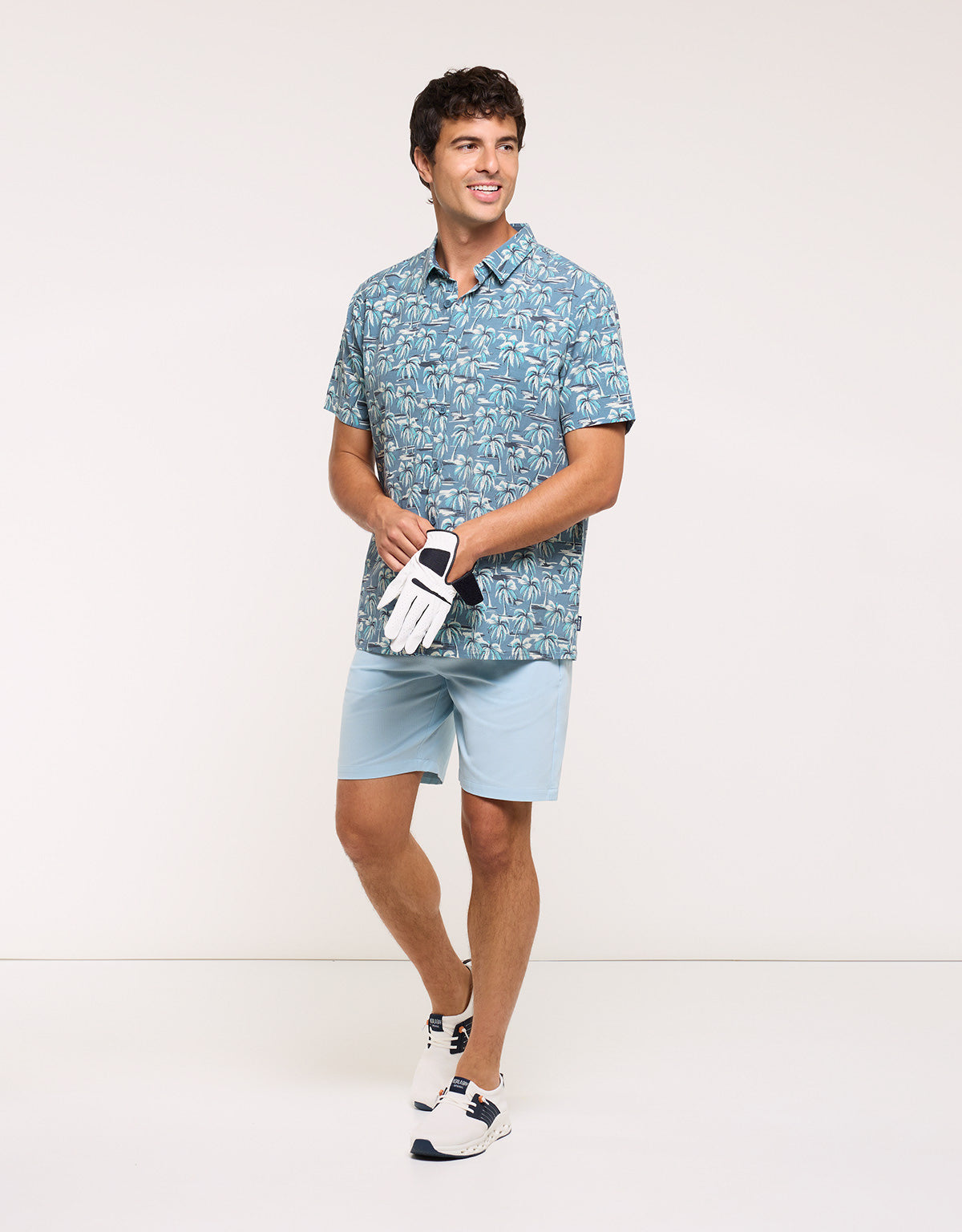 Blue Tropical Print Shirt - Pastelpalm
