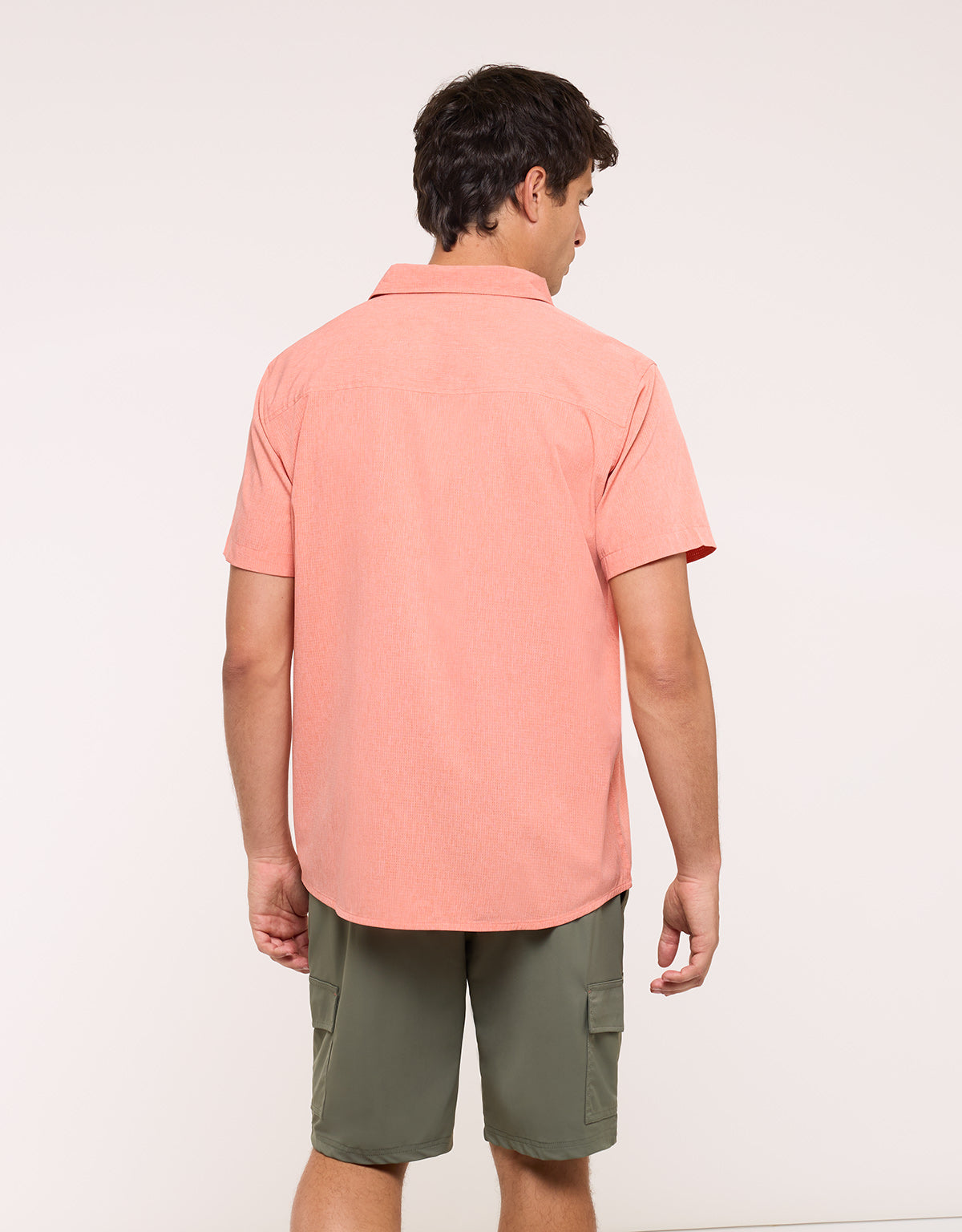 Camisa Manga Corta Naranja Jaspeado - Camilando 5