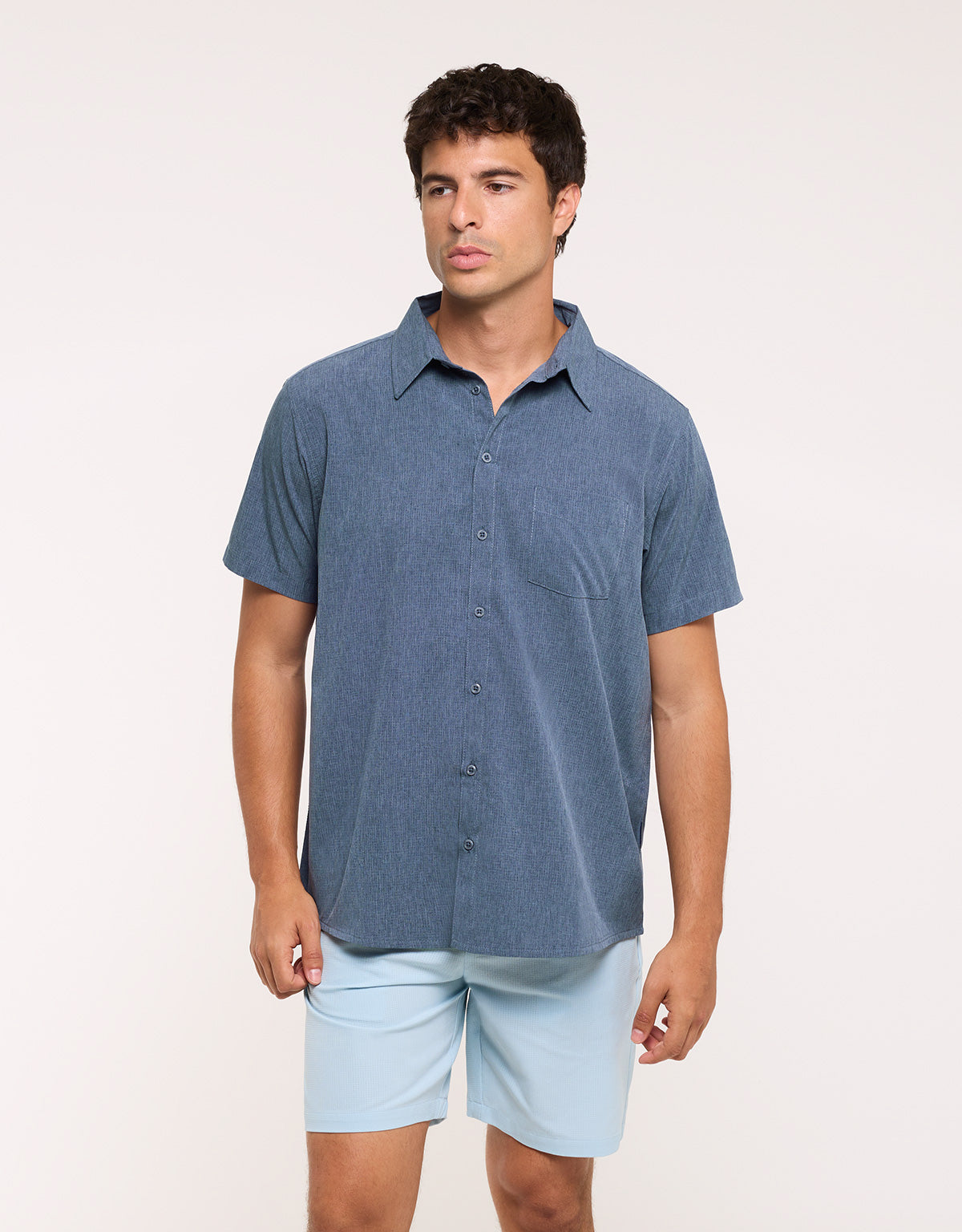 Camisa Manga Corta Azul - Camilando 2