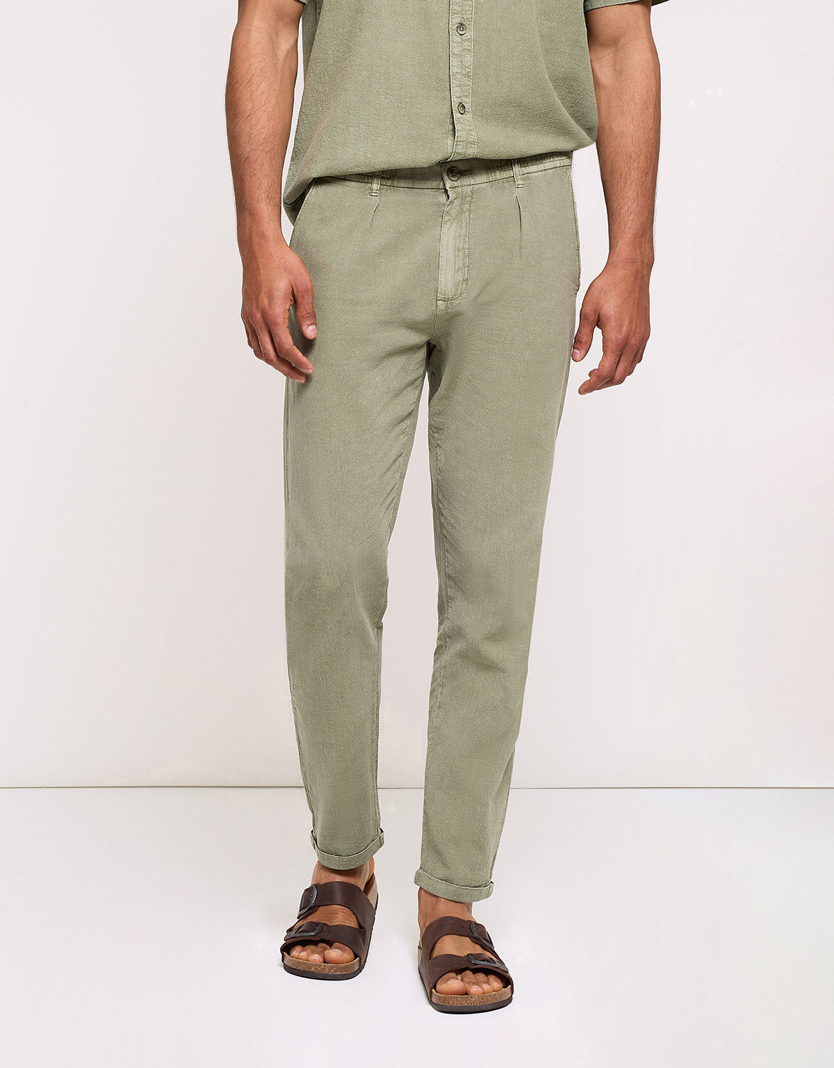 Long Khaki Trousers - Salento