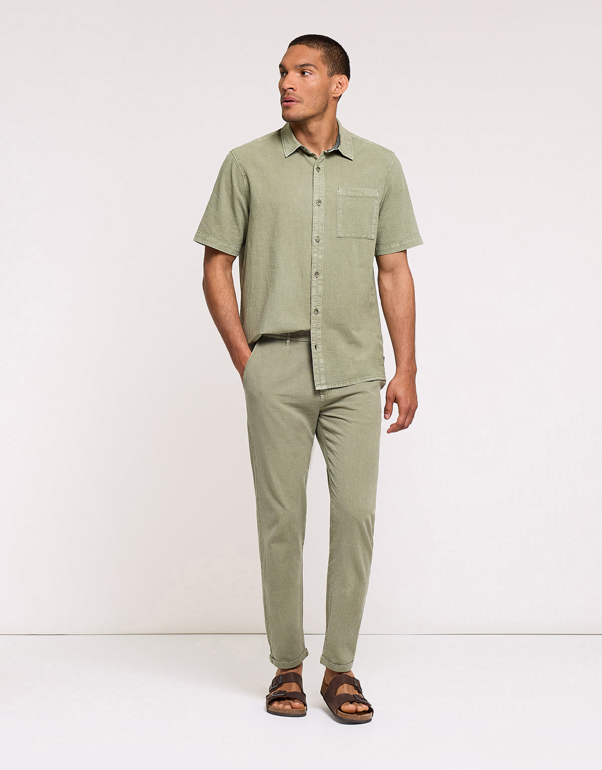 Long Khaki Trousers - Salento