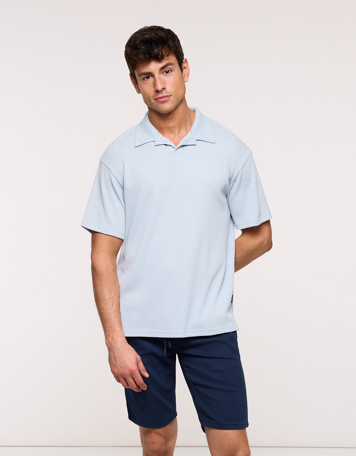 Polo Manga Corta Azul - Anori