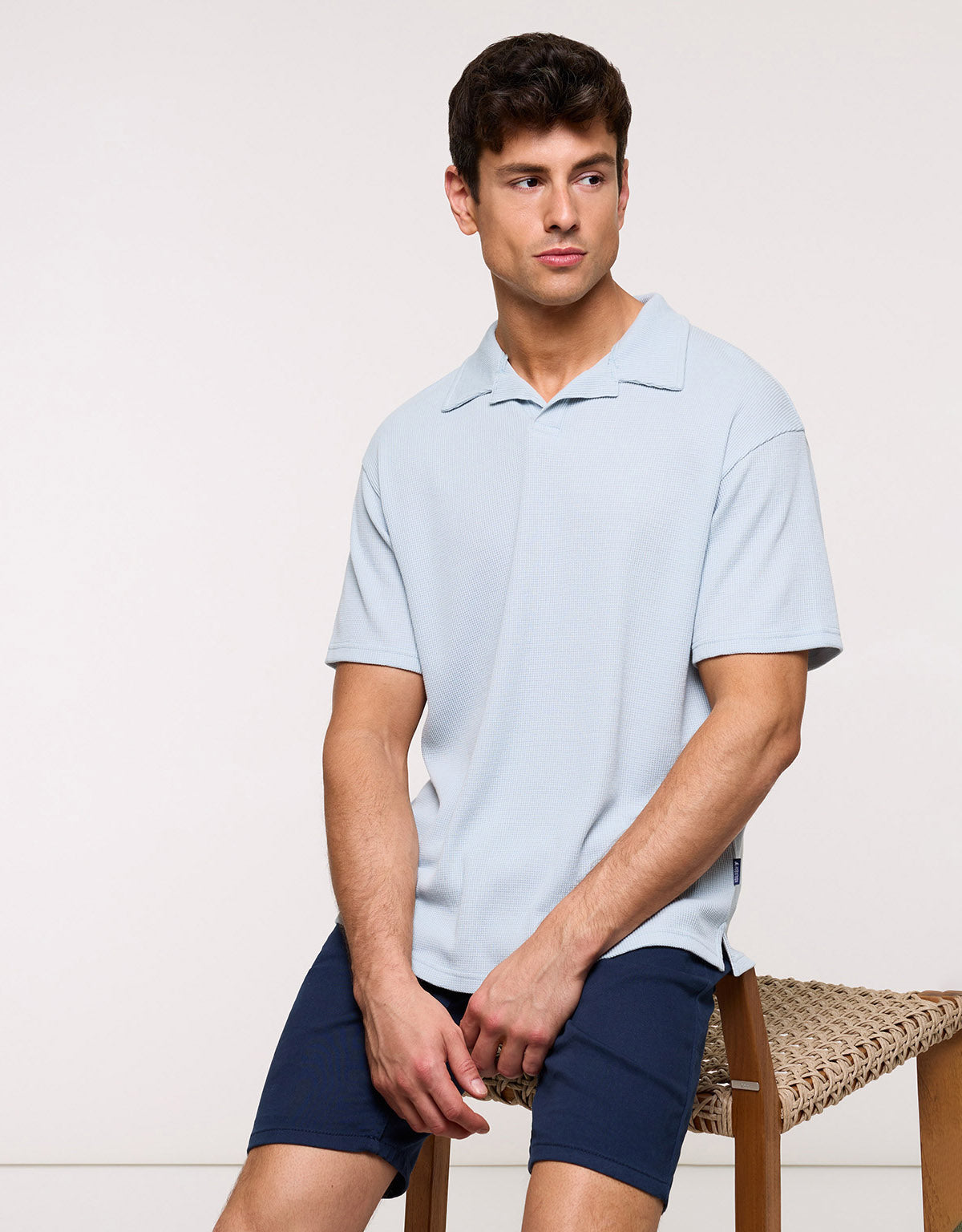 Polo Manga Corta Azul - Anori