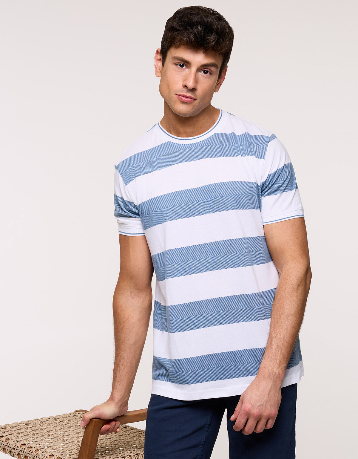 Short Sleeve Blue T-shirt - Tabio