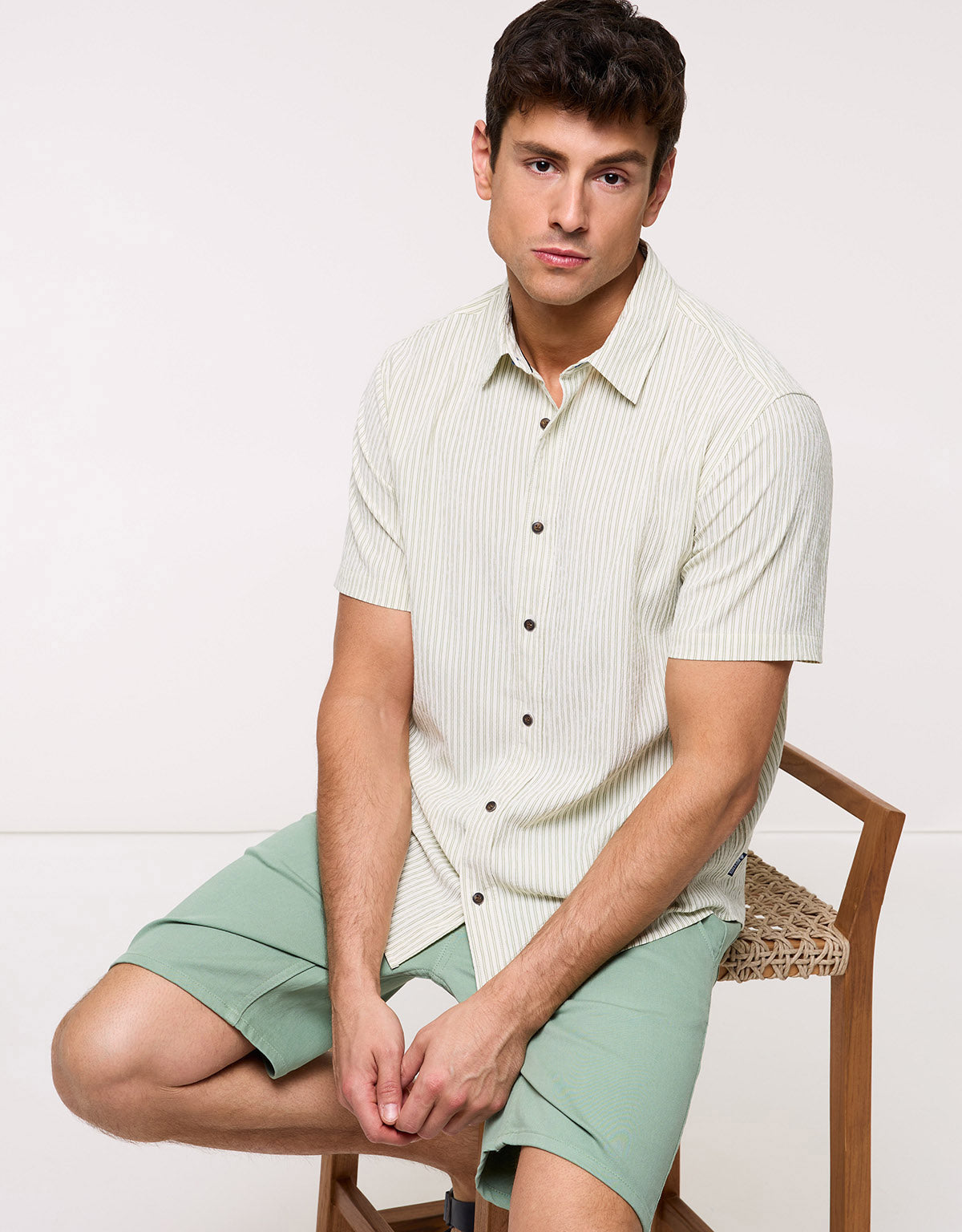 Camisa Manga Corta Verde - Tamesis